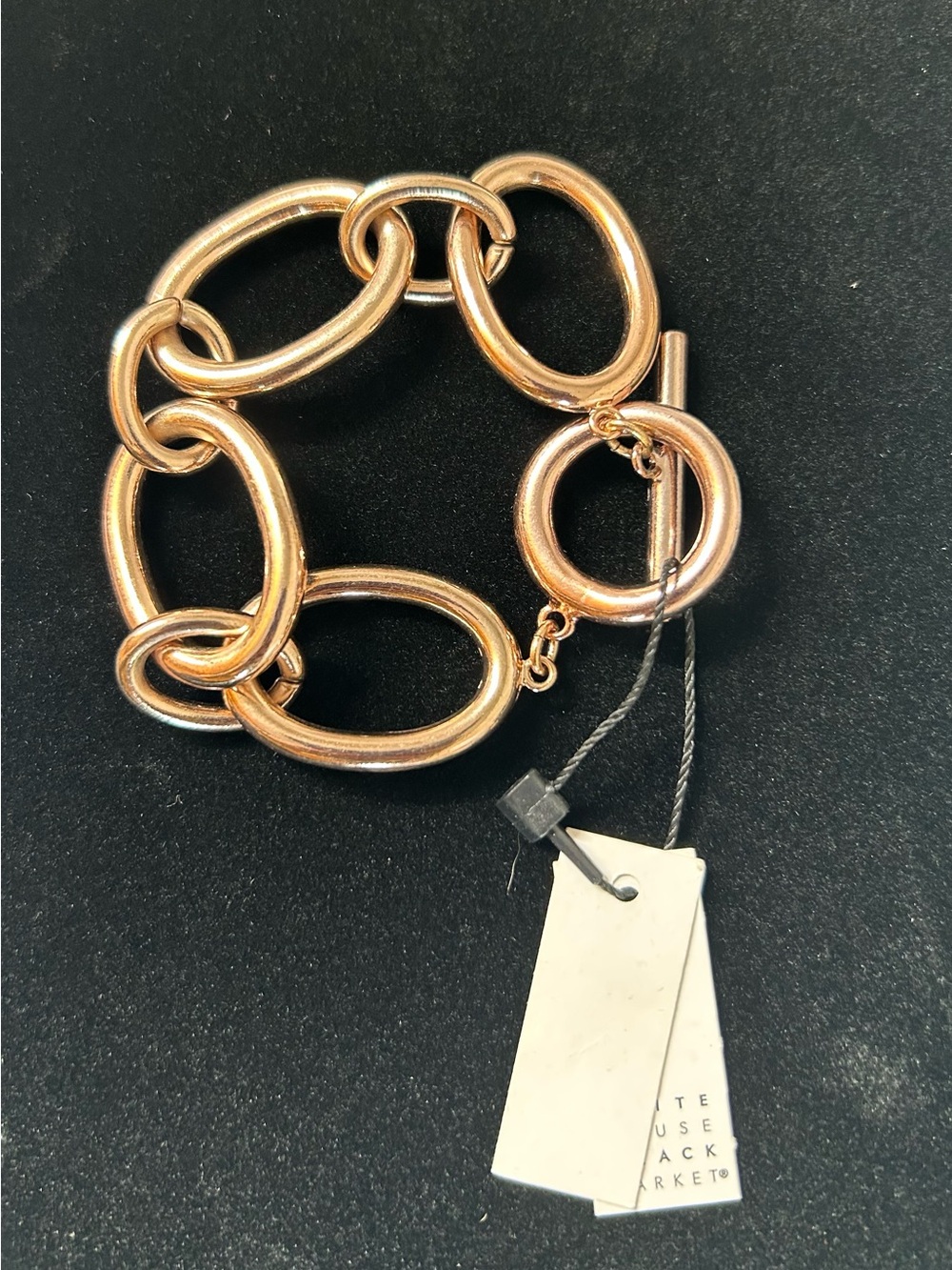 White House Black Market Rose Gold Oval Link Bracelet
